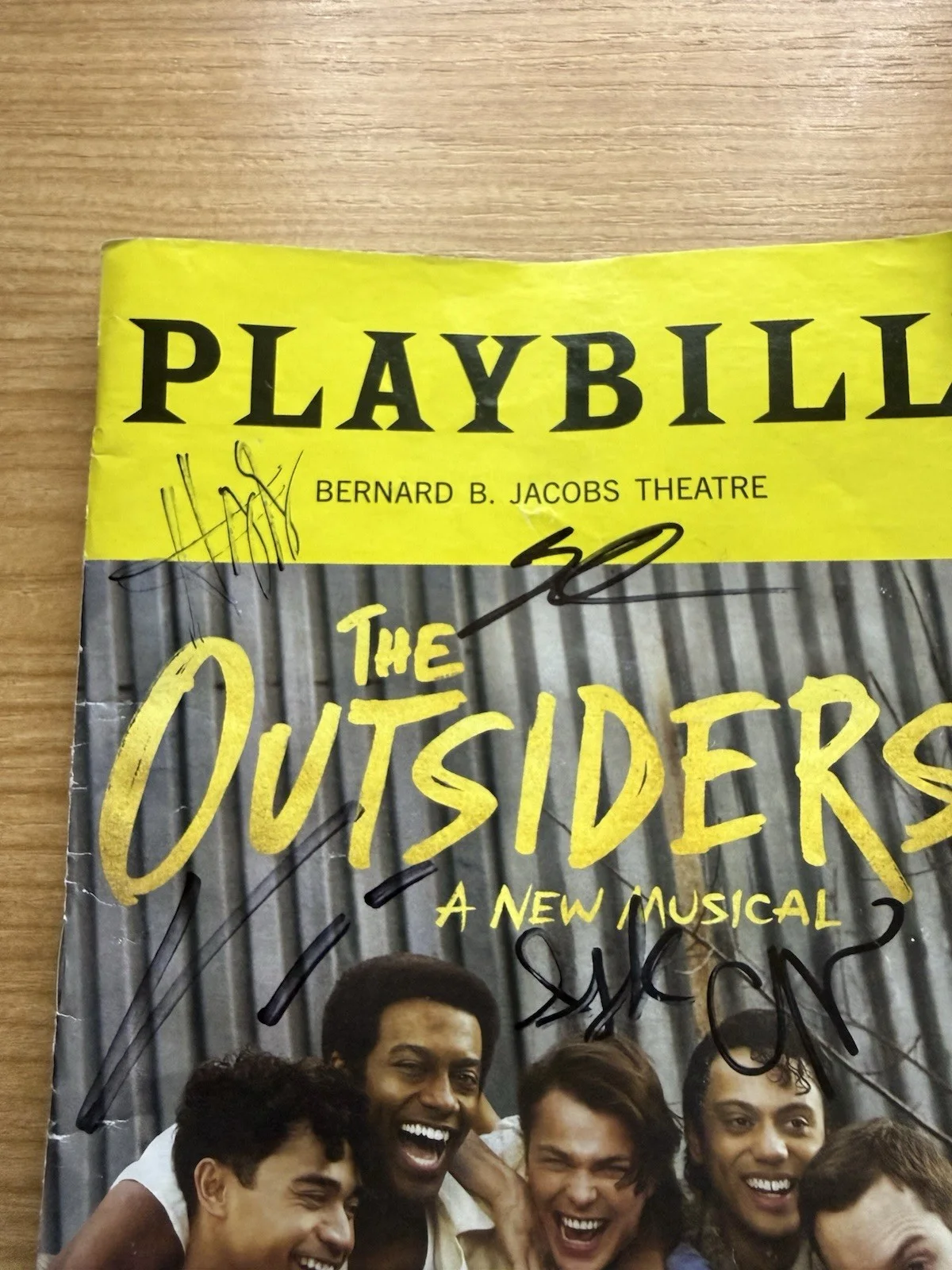 Cast — New Cast of The Outsiders Signed Playbill Autographed, image 2