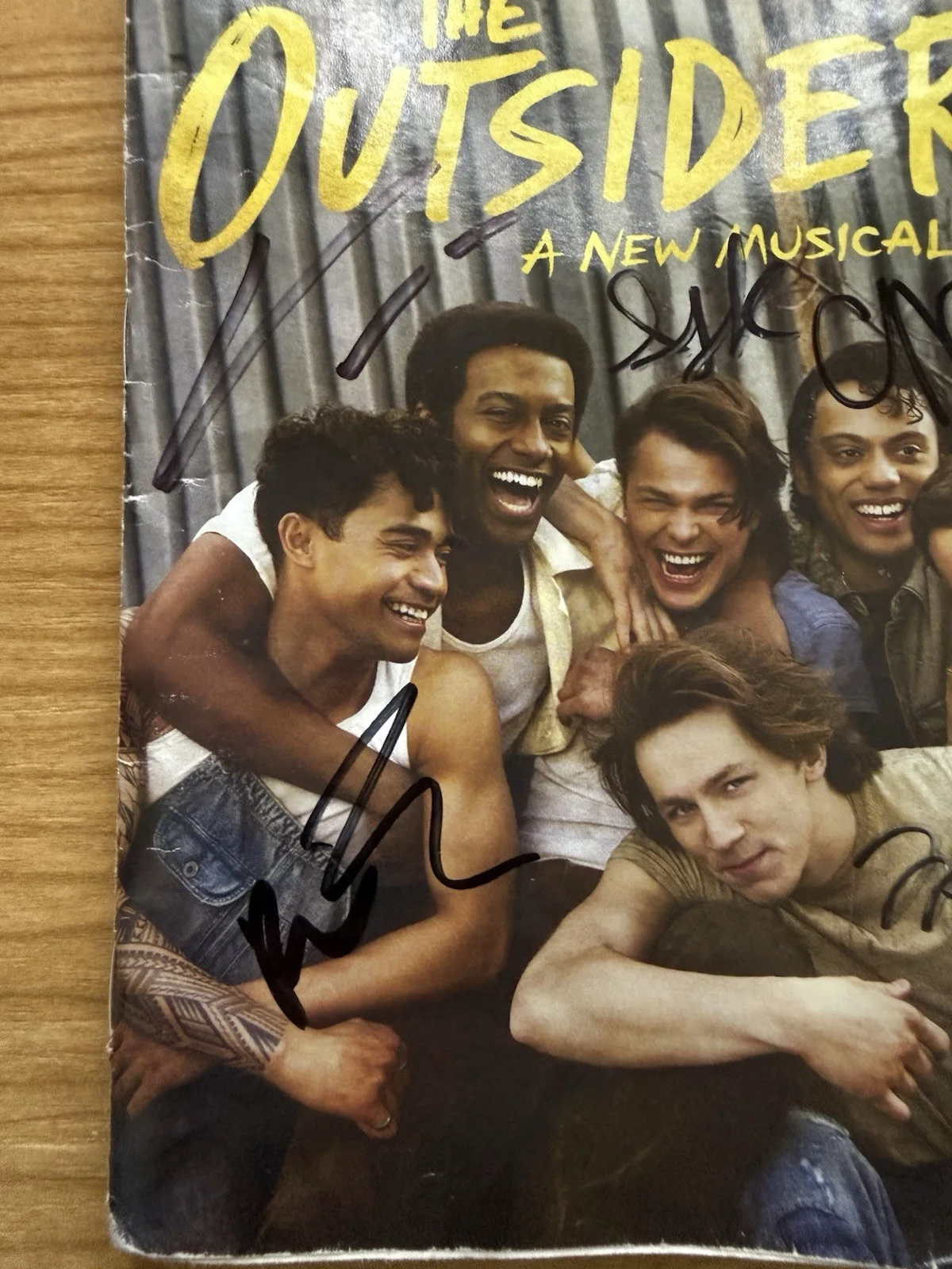 Cast — New Cast of The Outsiders Signed Playbill Autographed, image 3