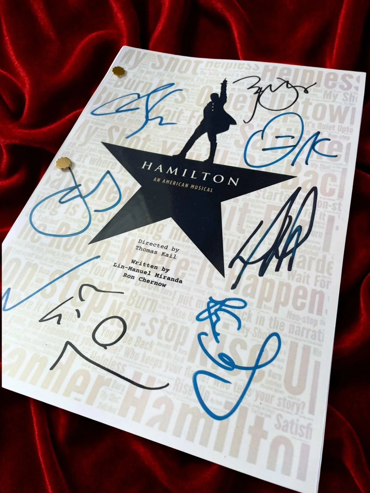 Hamilton Musical, Signed Playscript with Lin-Manuel Miranda Reproduction, image 4