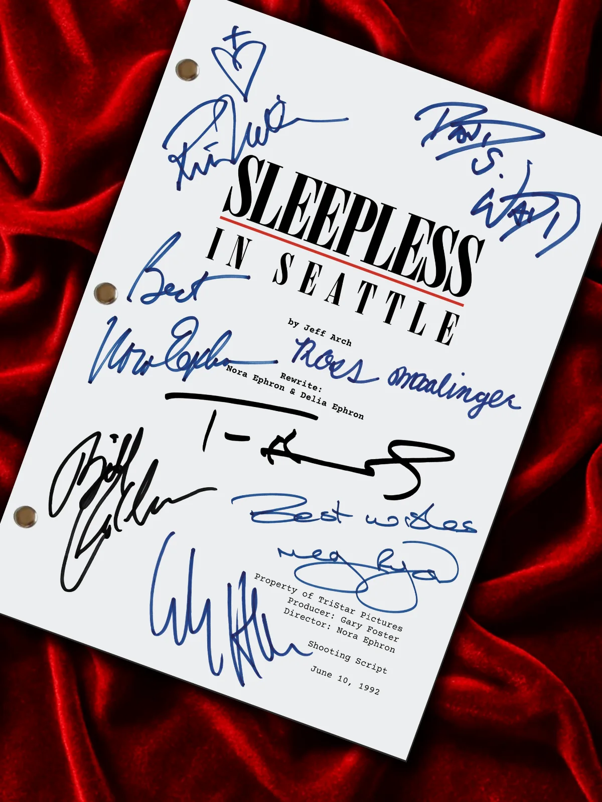 Sleepless In Seattle Movie Script, Full Screenplay Reproduction + Cast Autograph, image 2