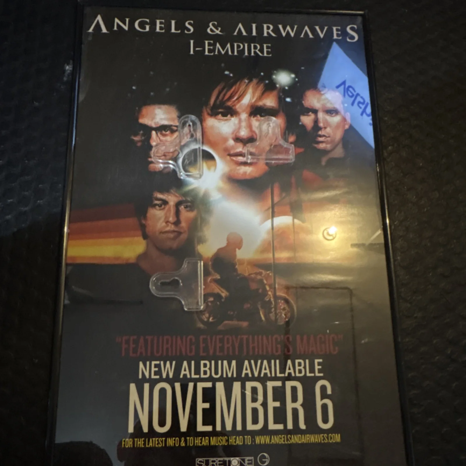Angels & Airwaves I-Empire Autographed Poster 2-Sided 11 x 17 with Proof, изображение 2