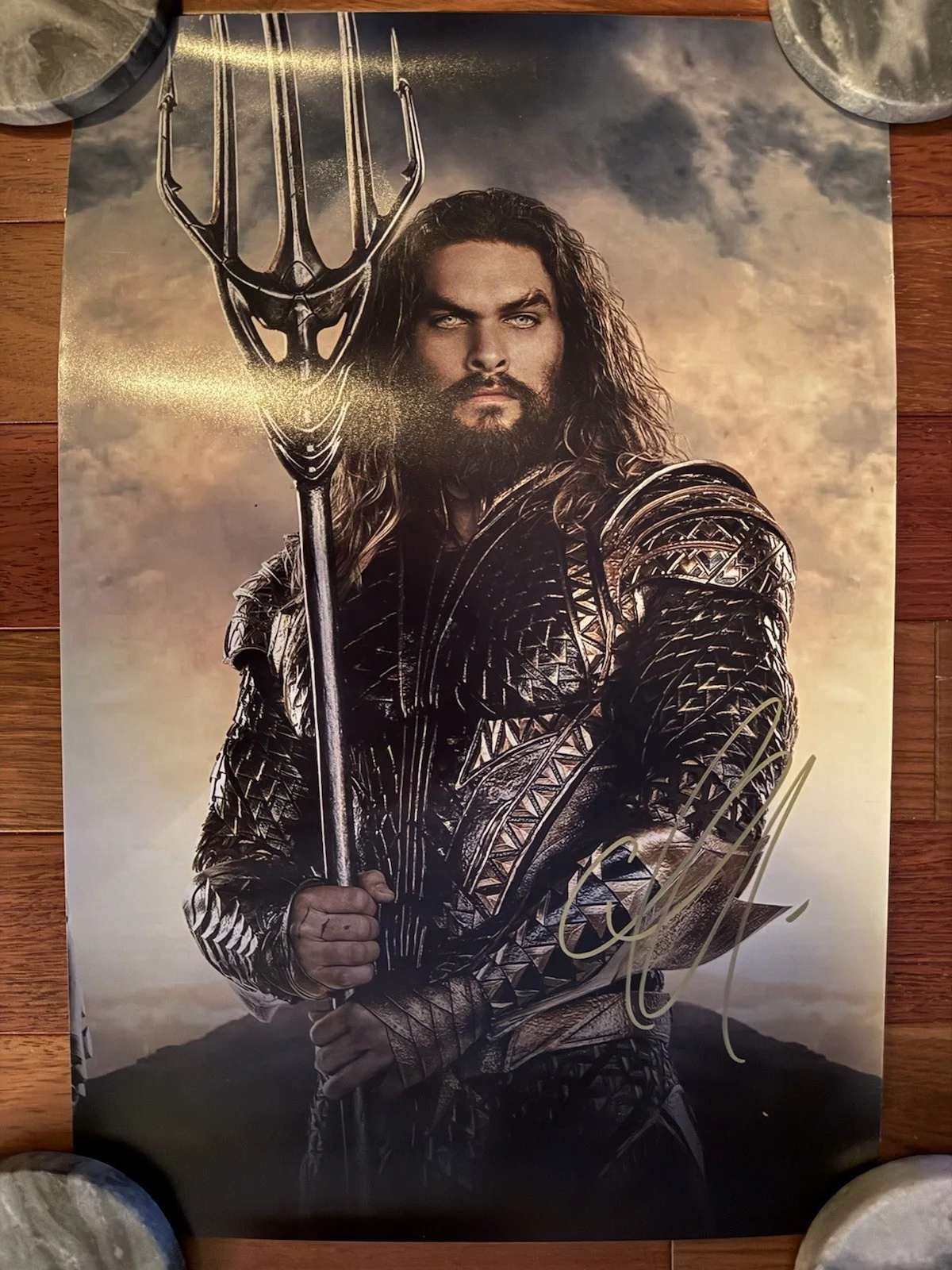 JASON MOMOA SIGNED 12x18 PHOTO AQUAMAN DC Unframed, изображение 3