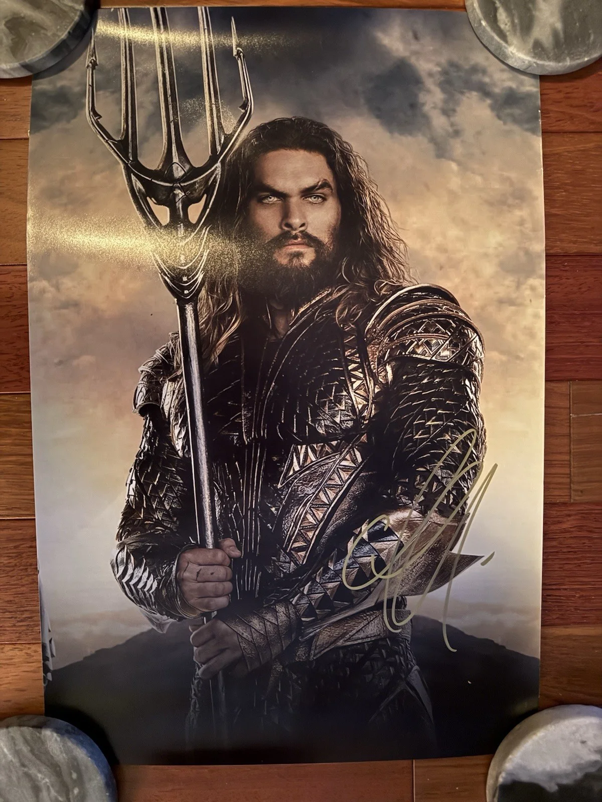 JASON MOMOA SIGNED 12x18 PHOTO AQUAMAN DC Unframed, изображение 4
