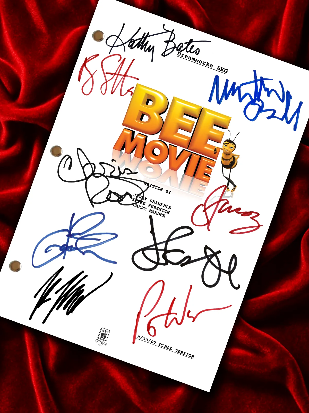Bee Movie, Signed Movie Prop Replica Script with Cast Autographs, Memorabilia, image 2