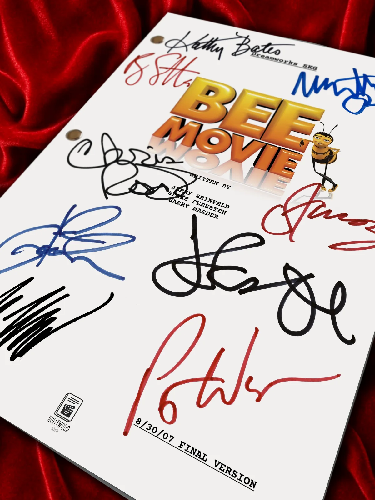 Bee Movie, Signed Movie Prop Replica Script with Cast Autographs, Memorabilia, image 4