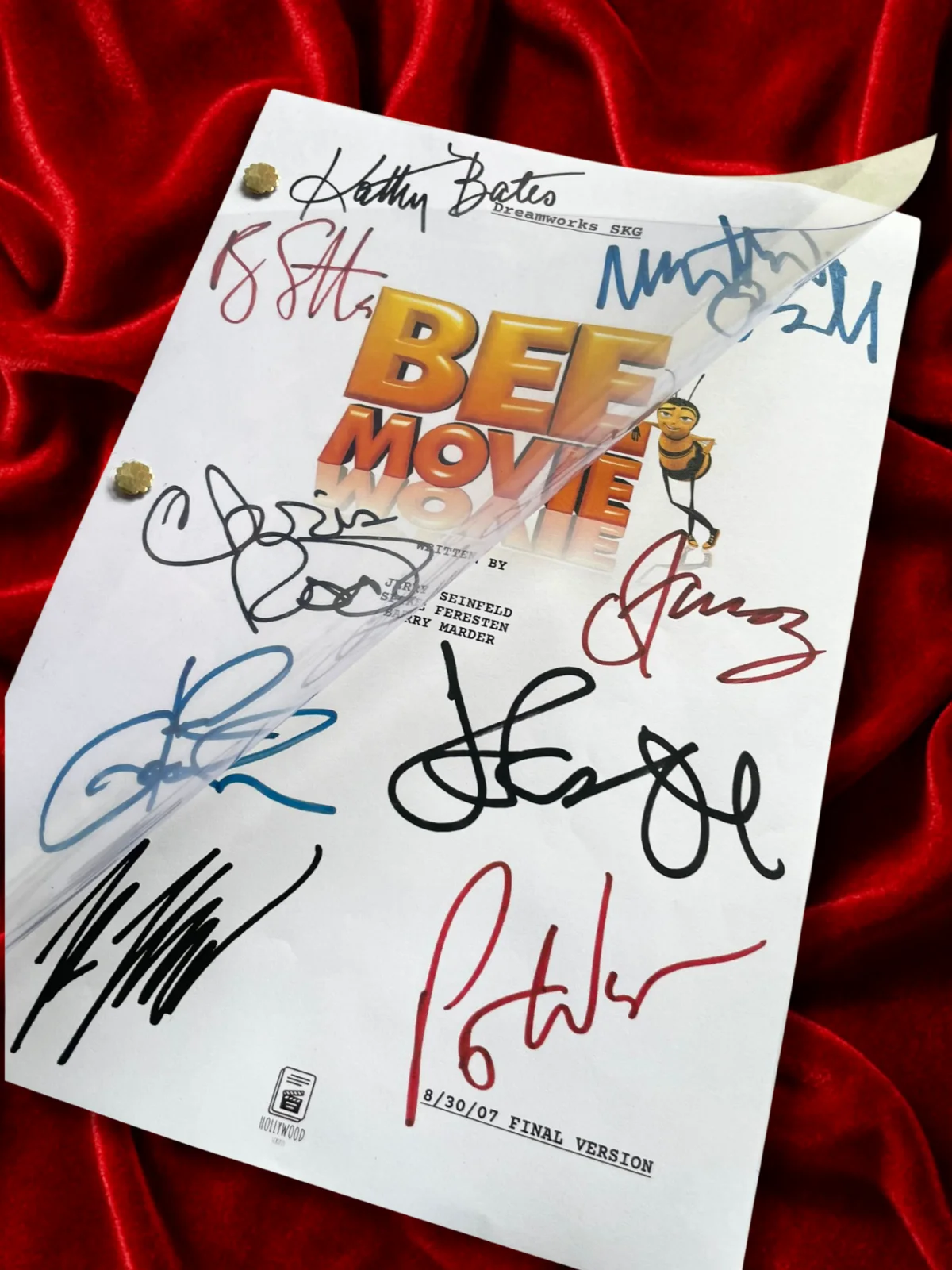 Bee Movie, Signed Movie Prop Replica Script with Cast Autographs, Memorabilia, image 5
