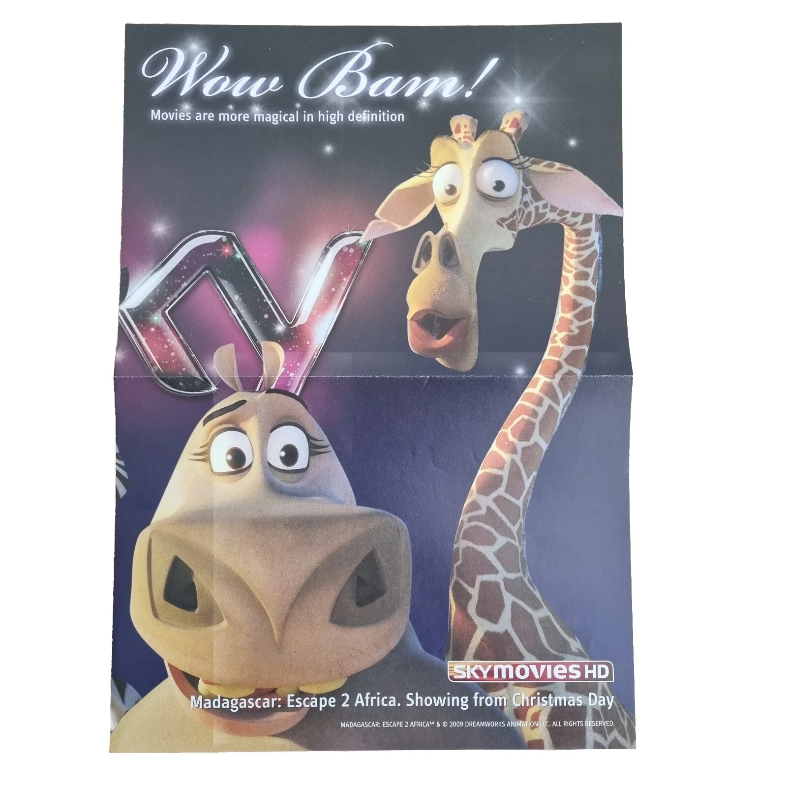 DreamWorks Madagascar Escape 2 Africa Character Sky Movies Promotional Poster A2, изображение 3