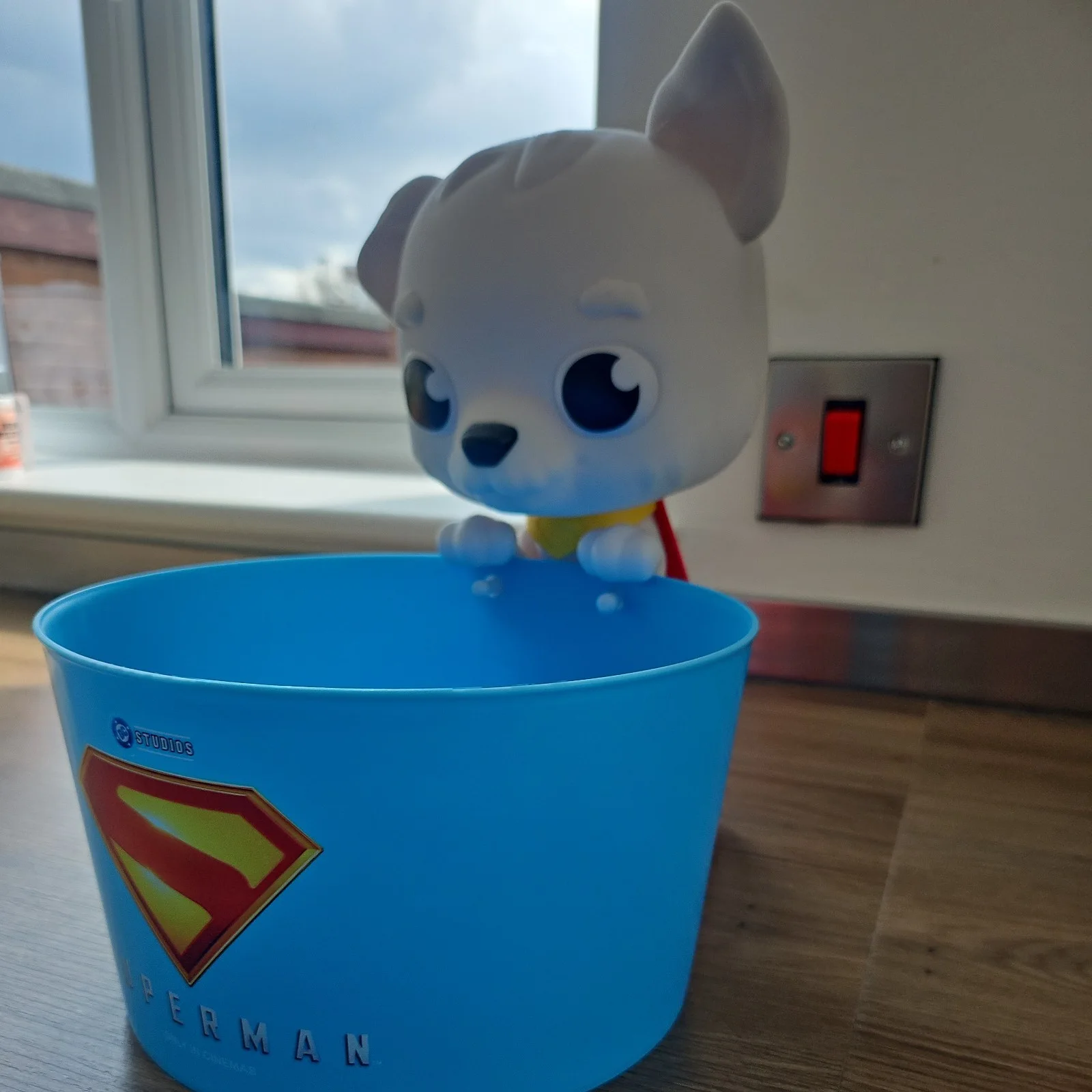 UK Rare Superman Krypto Dog Popcorn Bucket Exclusive Cineworld Collectable New, image 2
