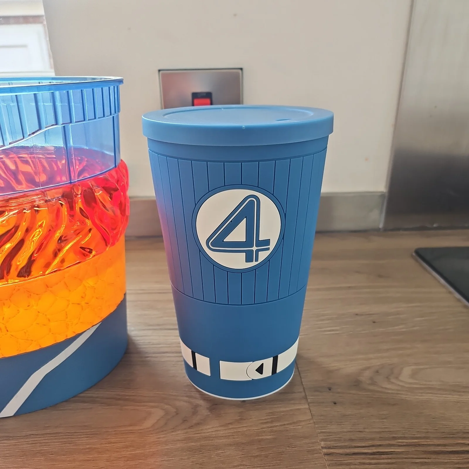 Rare UK Fantastic Four First Steps Collectible Popcorn Bucket And Origin Cup, image 3