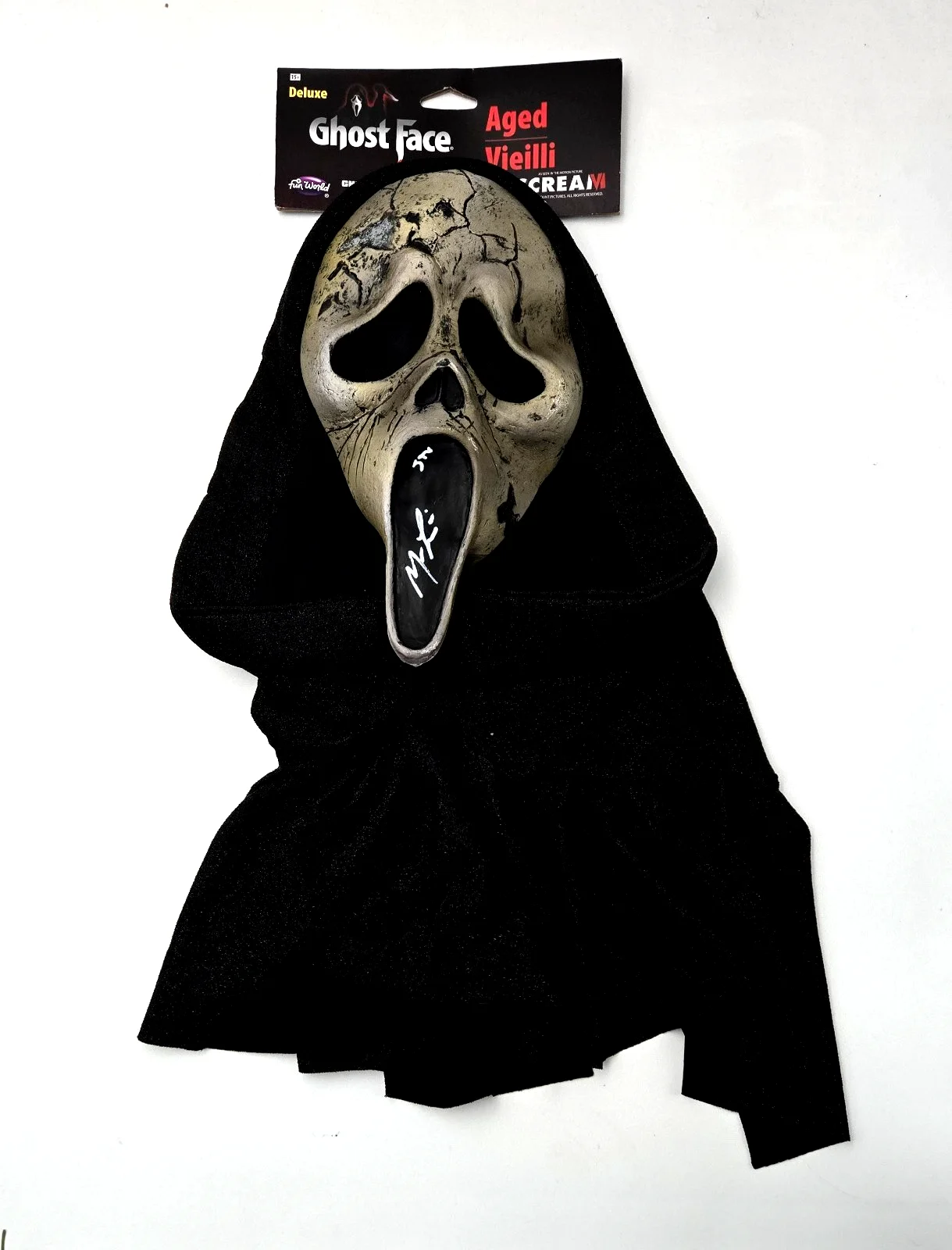 Matthew Lillard — Matthew Lillard Signed Ghostface Mask Scream Aged Stu Autograph Beckett COA 606, изображение 2