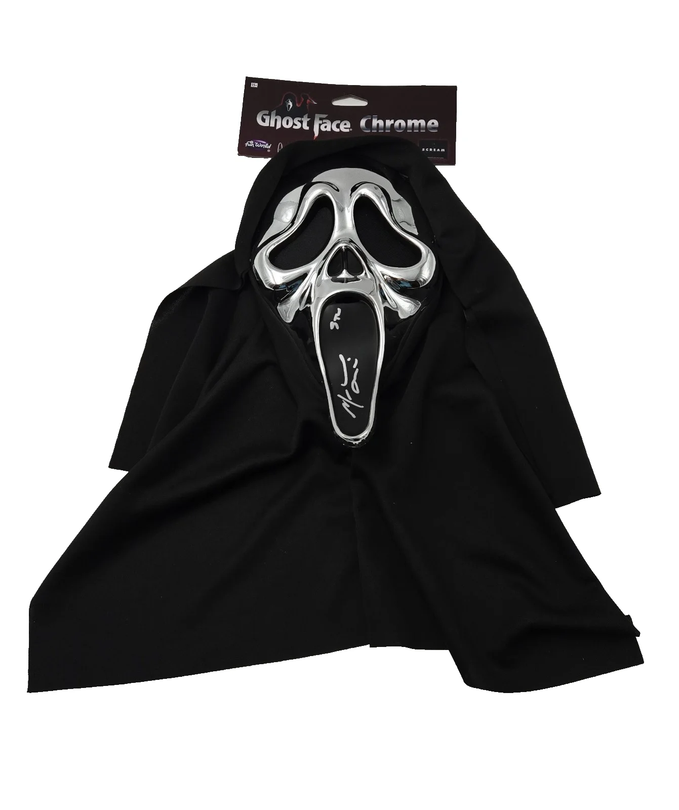 Matthew Lillard — Matthew Lillard Signed Mask Scream Ghostface Chrome Stu Horror Beckett COA 596