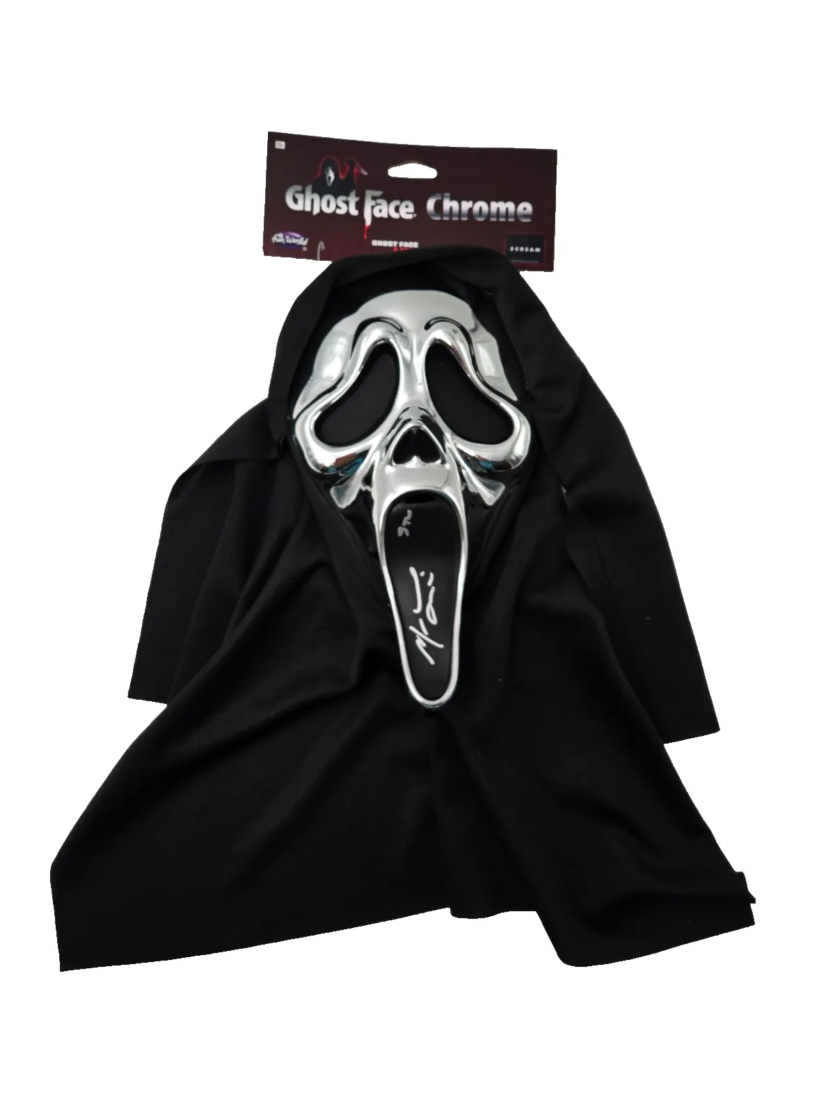 Matthew Lillard — Matthew Lillard Signed Mask Scream Ghostface Chrome Stu Horror Beckett COA 596, image 3