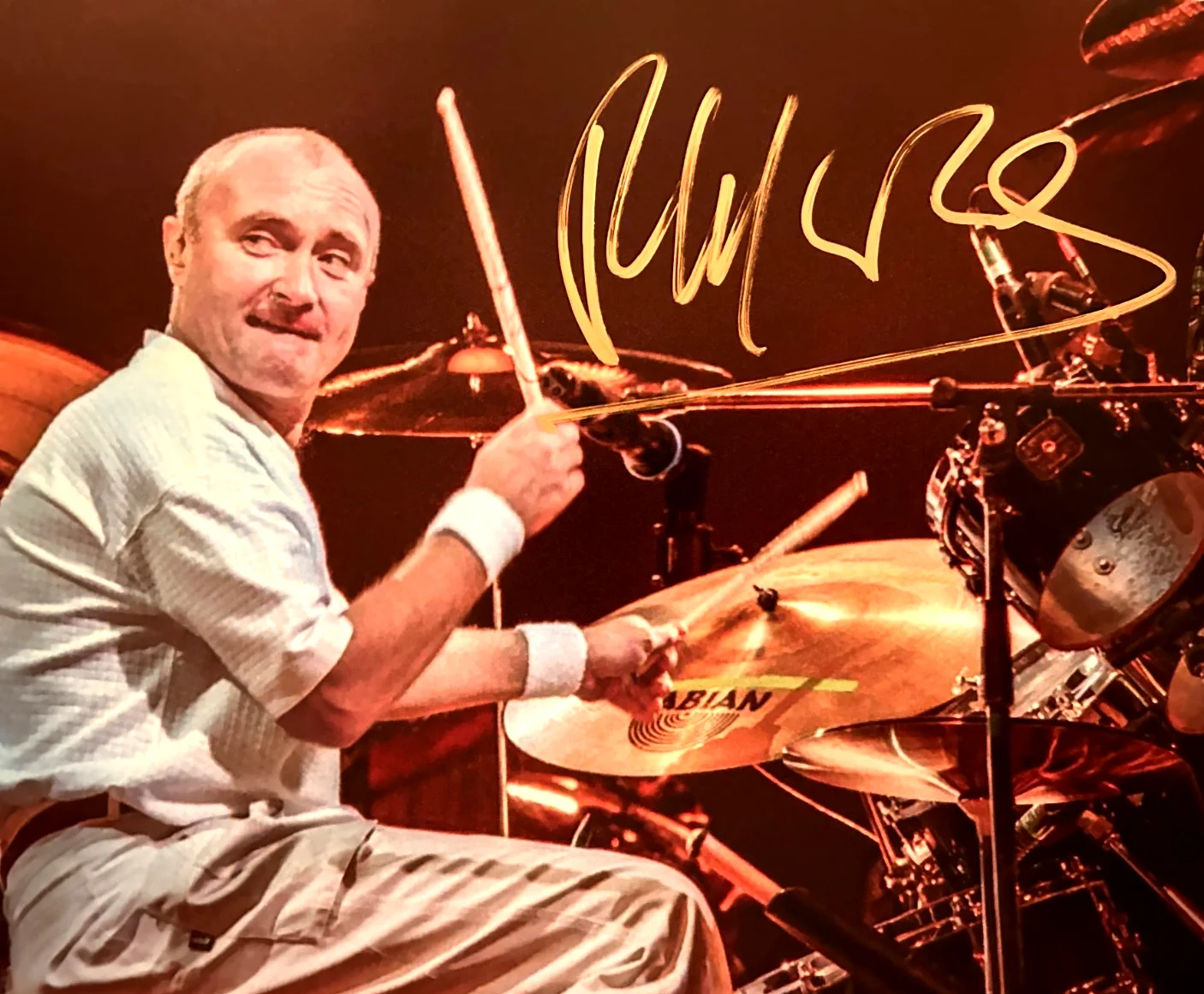 PHIL COLLINS (Genesis) Signed Genuine Original 8x10" Authentic Autograph w/COA, image 3