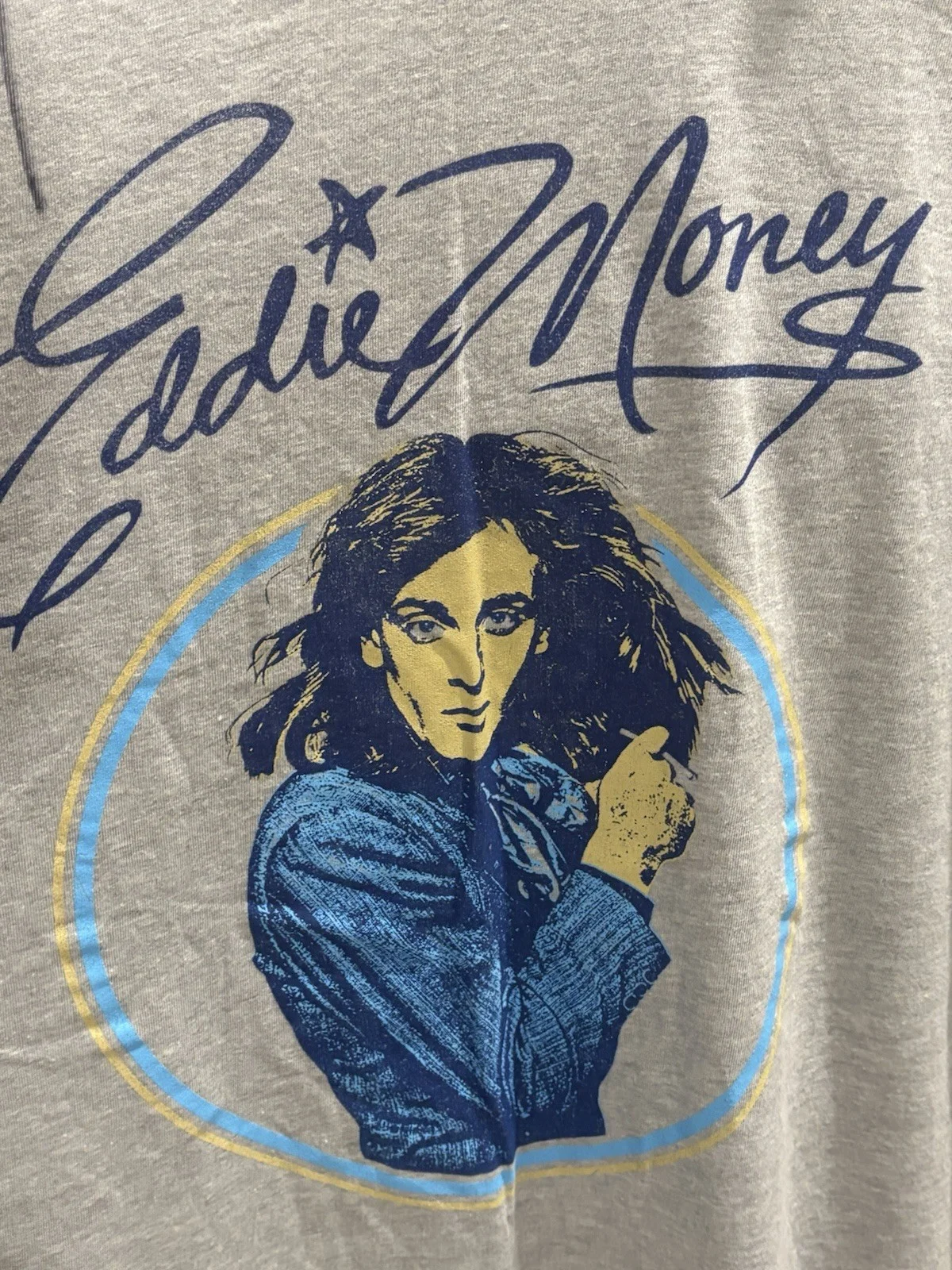 Eddie Money Signed Concert T-Shirt XL Grey Short Sleeve, изображение 2