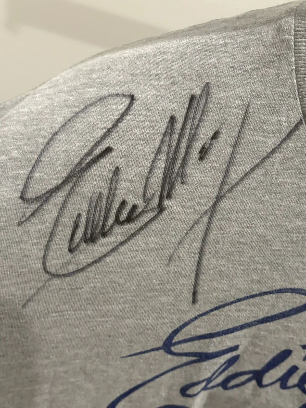 Eddie Money Signed Concert T-Shirt XL Grey Short Sleeve, изображение 3