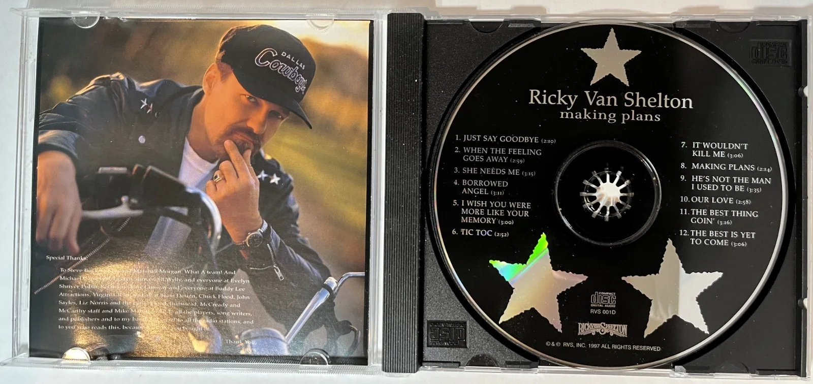 RICKY VAN SHELTON AUTOGRAPHED CD "MAKING PLANS" VG+, image 4