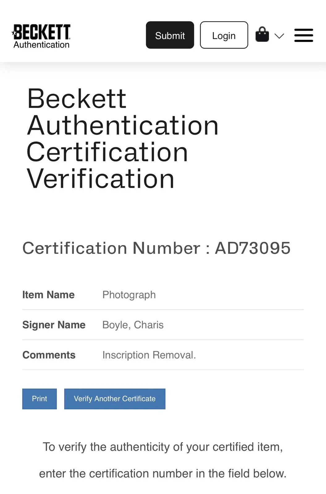 Charis Boyle — Charis Boyle Hand Signed 8X10 Photo COA By Beckett BAS, изображение 2