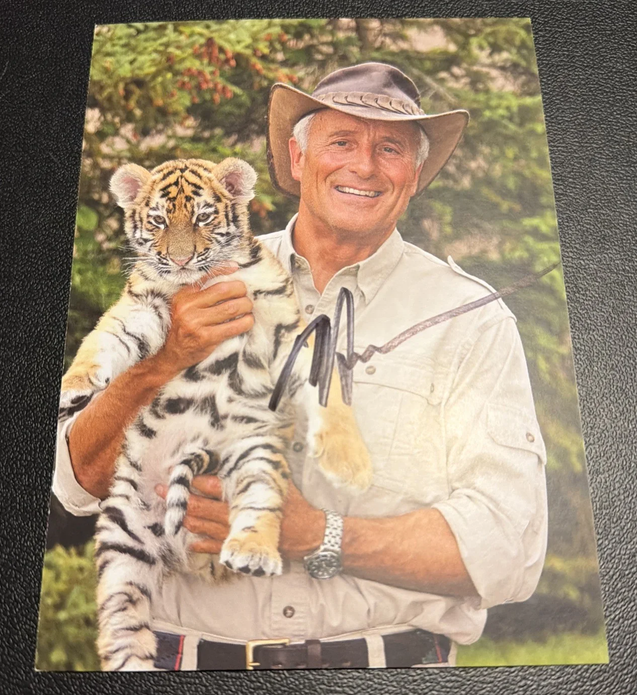 Jack Hanna — Jack Hanna Signed/Autographed Photo Holding Tiger Cub Wildlife Protection, изображение 2