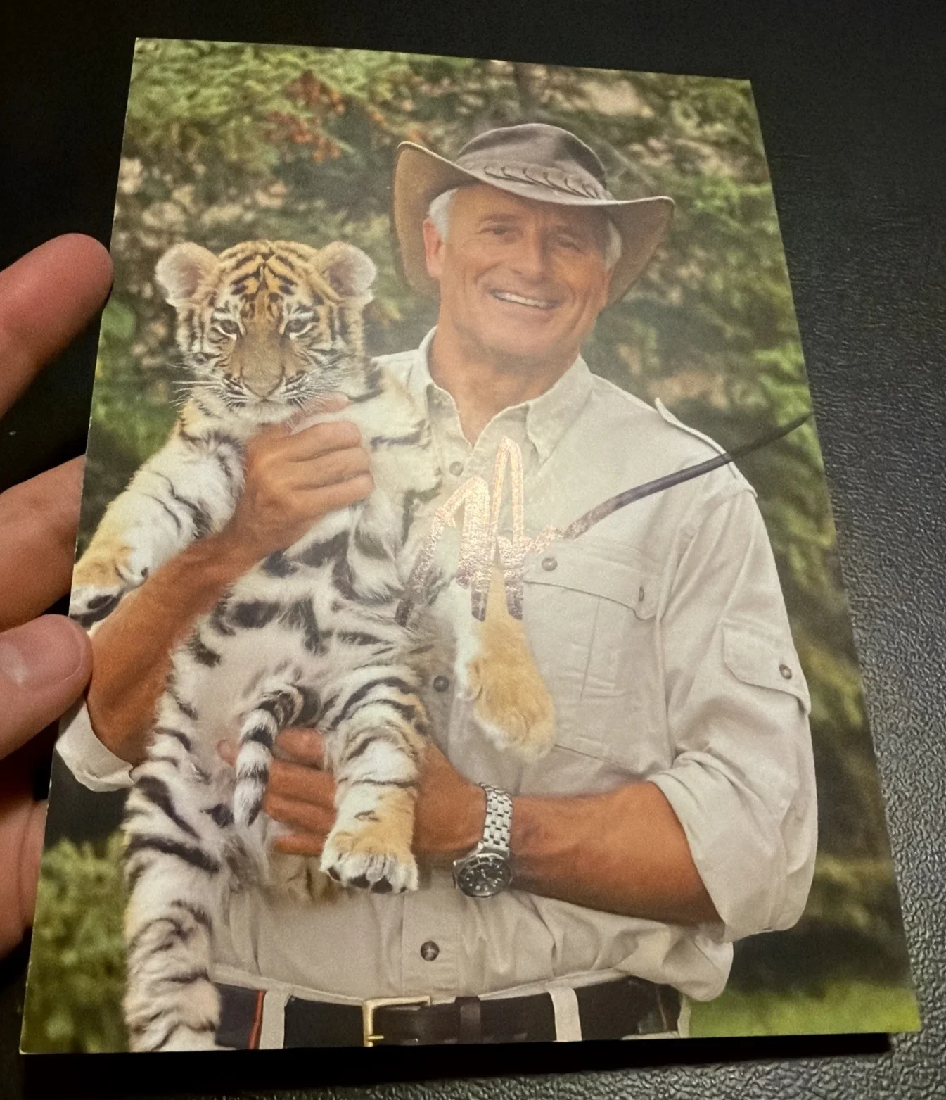 Jack Hanna — Jack Hanna Signed/Autographed Photo Holding Tiger Cub Wildlife Protection, изображение 3