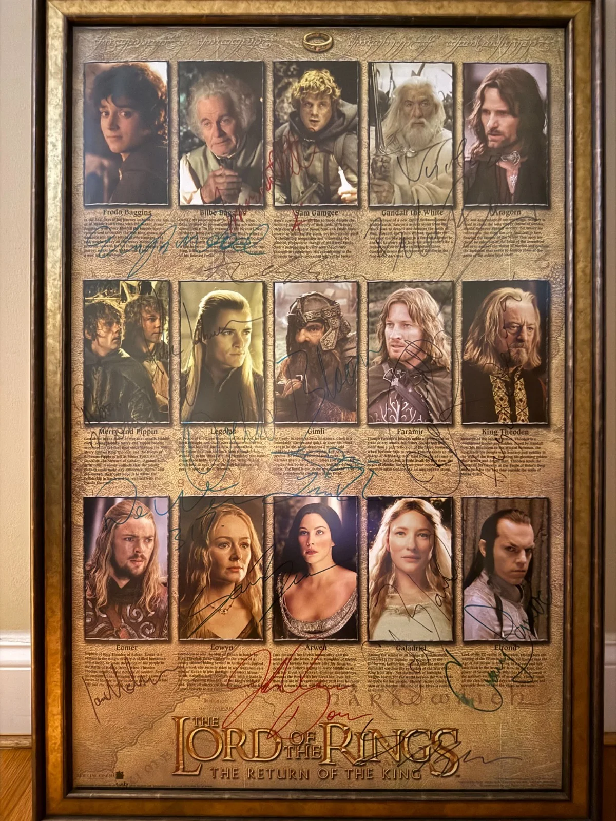 Orlando Bloom, Elijah Wood, Ian McKellen, Viggo Mortensen — Lord of the Rings: The Return of the King, Signed by 18 Cast Members, Appraise.