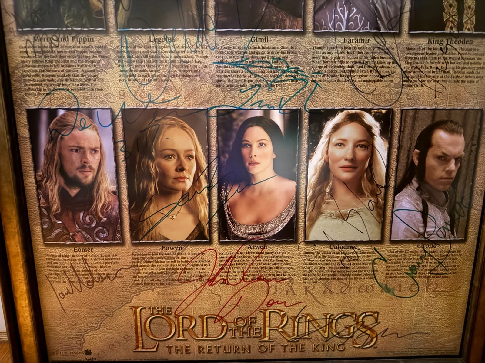 Orlando Bloom, Elijah Wood, Ian McKellen, Viggo Mortensen — Lord of the Rings: The Return of the King, Signed by 18 Cast Members, Appraise., изображение 4