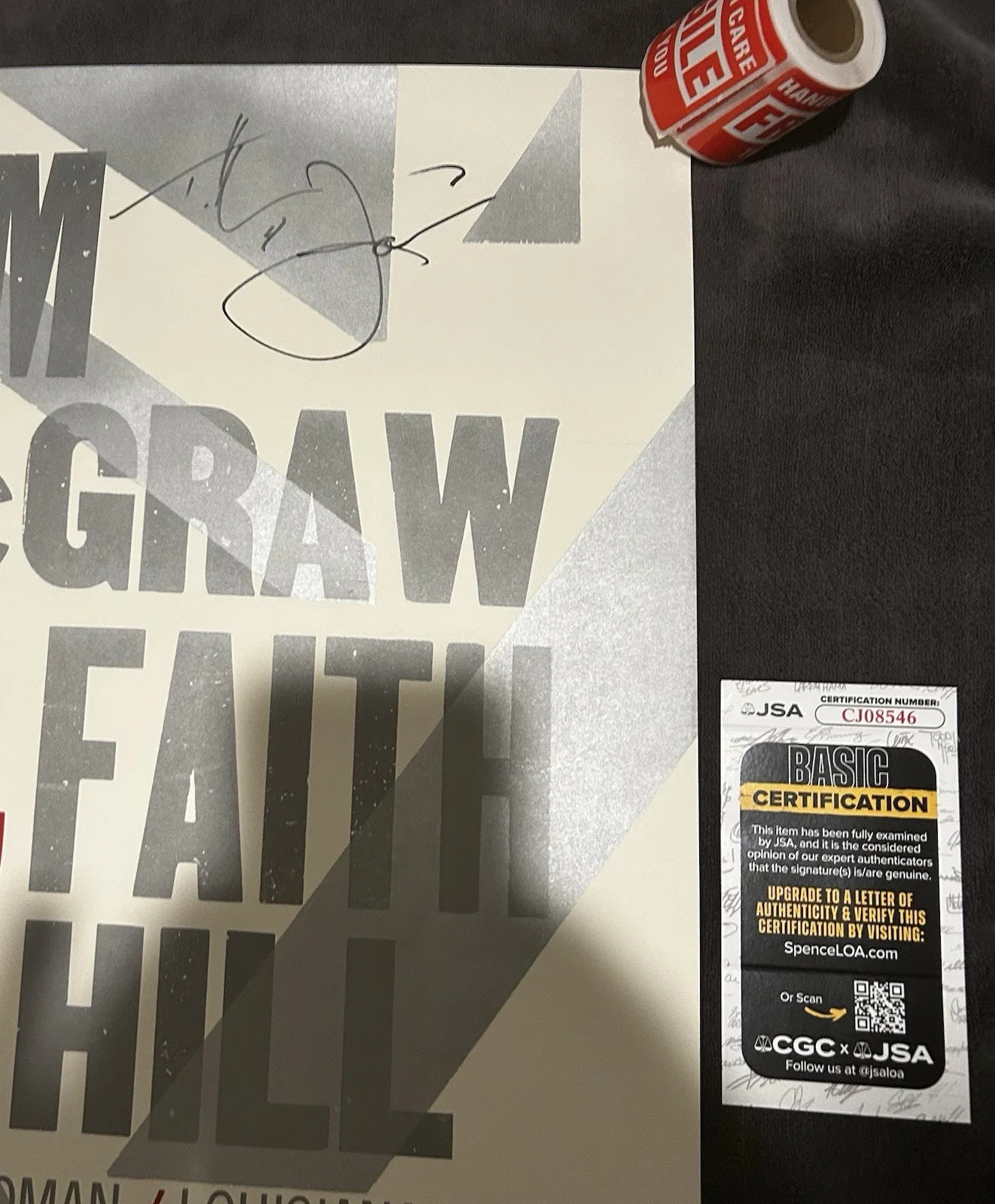 Tim McGraw Faith Hill SIGNED 14X20 Print JSA COA Autograph COUNTRY HALL OF FAME, изображение 2