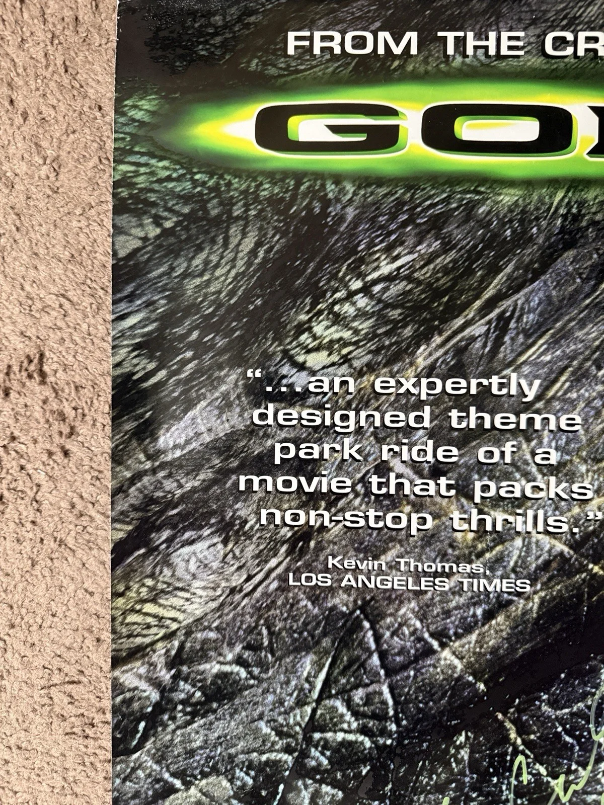 Godzilla (1998) Original Video Store Poster Signed By Cast And Crew, image 2