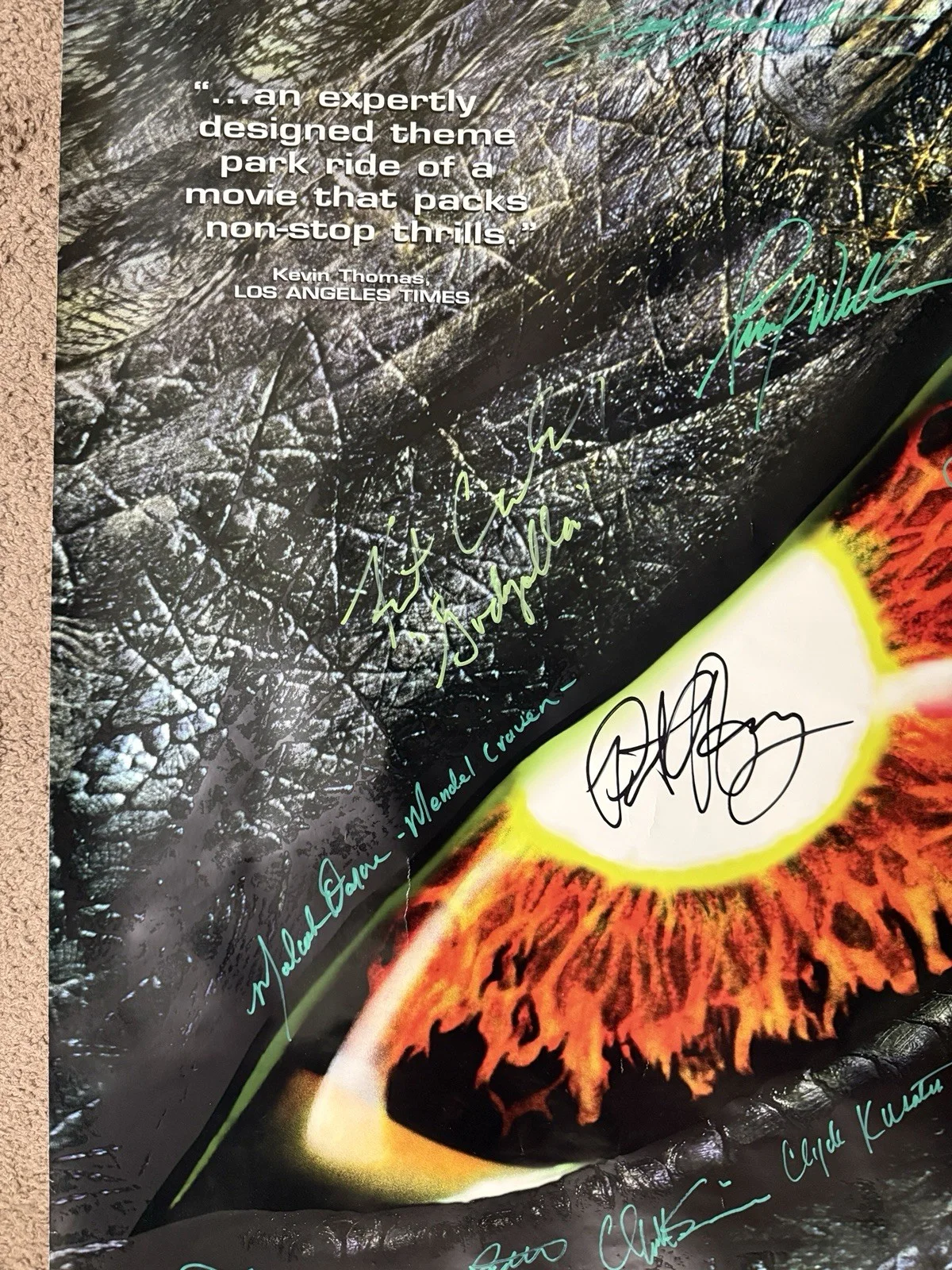 Godzilla (1998) Original Video Store Poster Signed By Cast And Crew, image 5