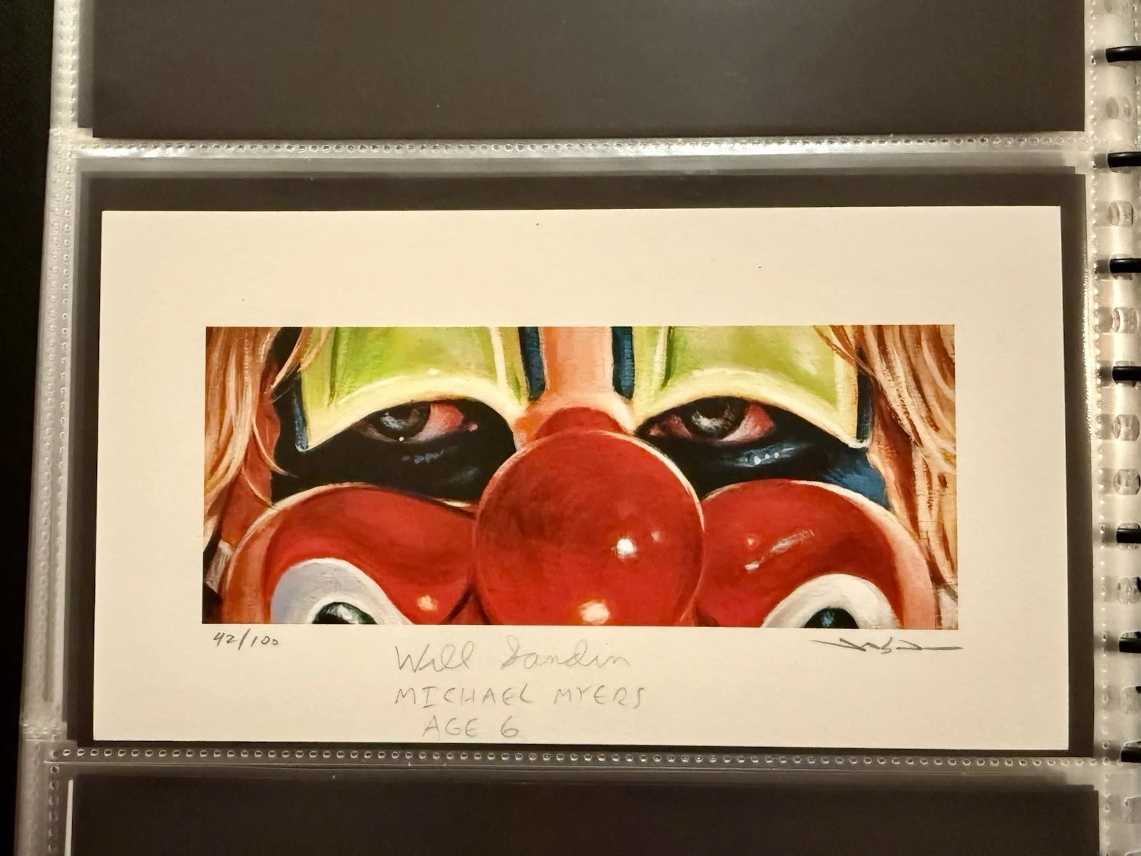 Will Sandin — Will Sandin signed Halloween Print By Jason Edmiston EWAF Beckett COA *, image 2