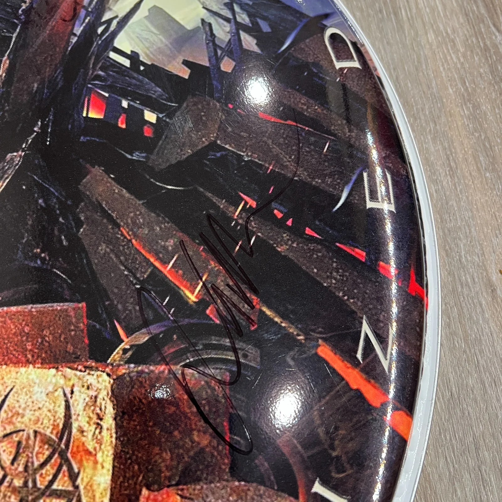 Disturbed 'Immortalized' Signed Autographed 20" Drumhead [JSA], image 5