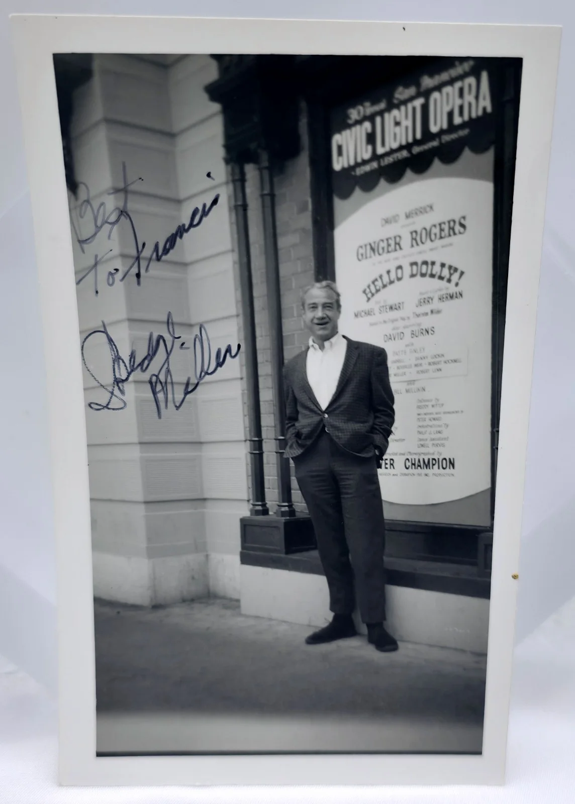 George Miller — Vintage 1950s B&W Hand Signed Candid Photo Autograph George Miller