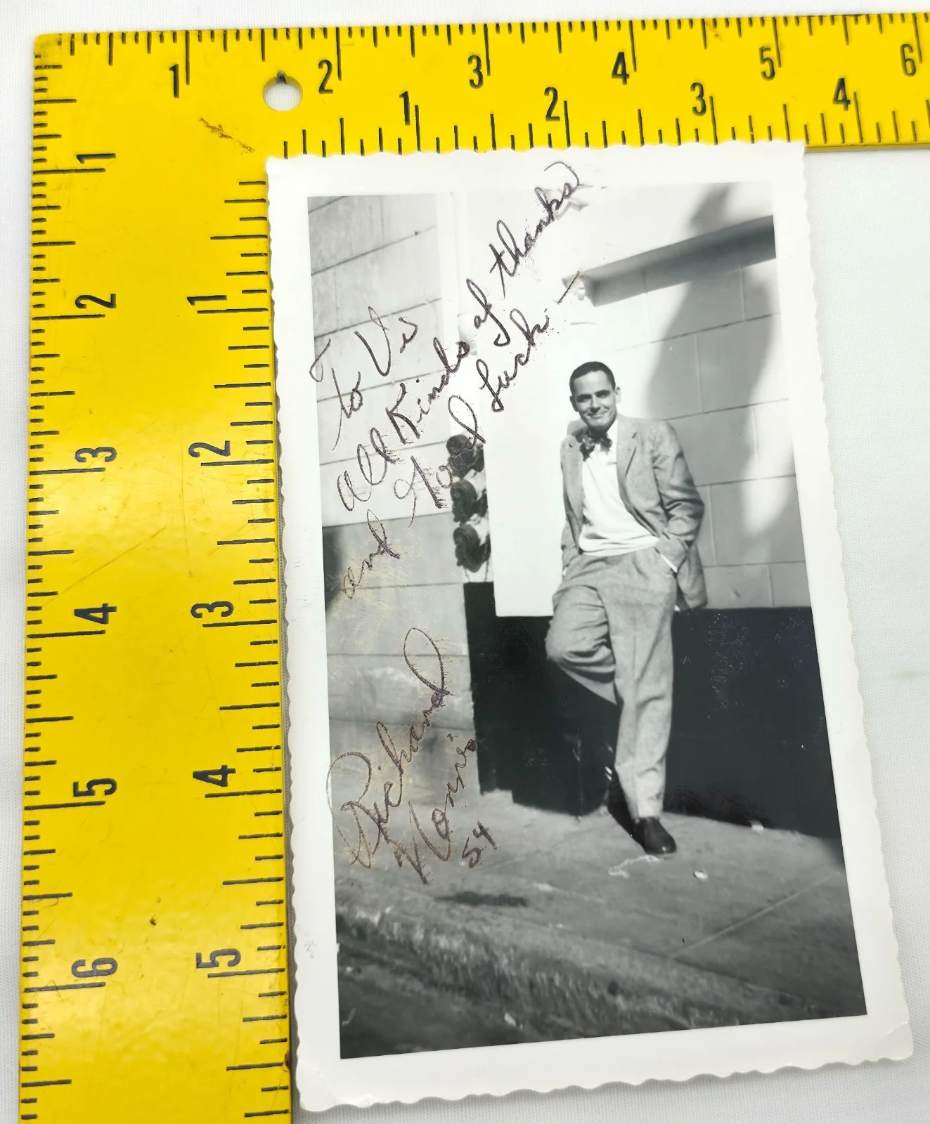Richard Norris — Vintage 1950s B&W Hand Signed Candid Photo Autograph Richard Norris, image 5