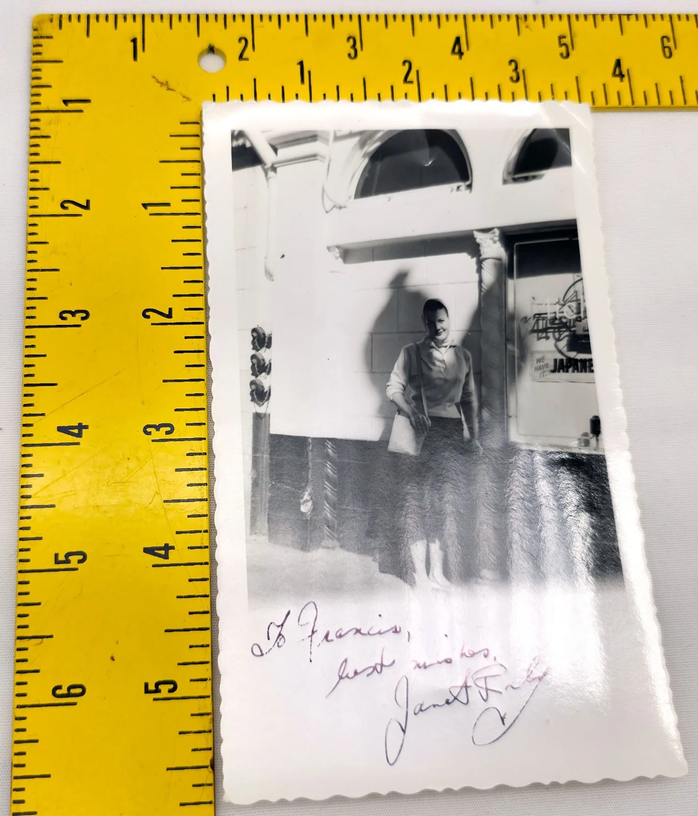 Janet Riley — Vintage 1950s B&W Hand Signed Candid Photo Autograph Janet Riley, image 4