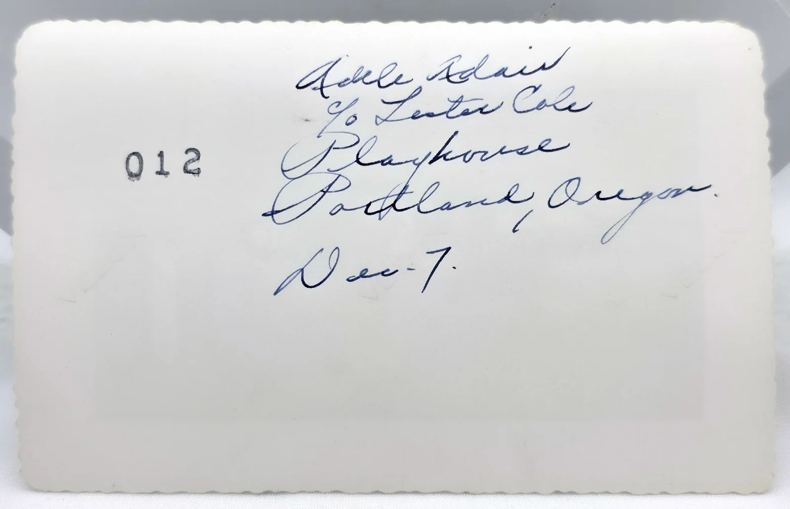 Adele Adair — Vintage 1950s B&W Hand Signed Candid Photo Autograph Adele Adair, изображение 3