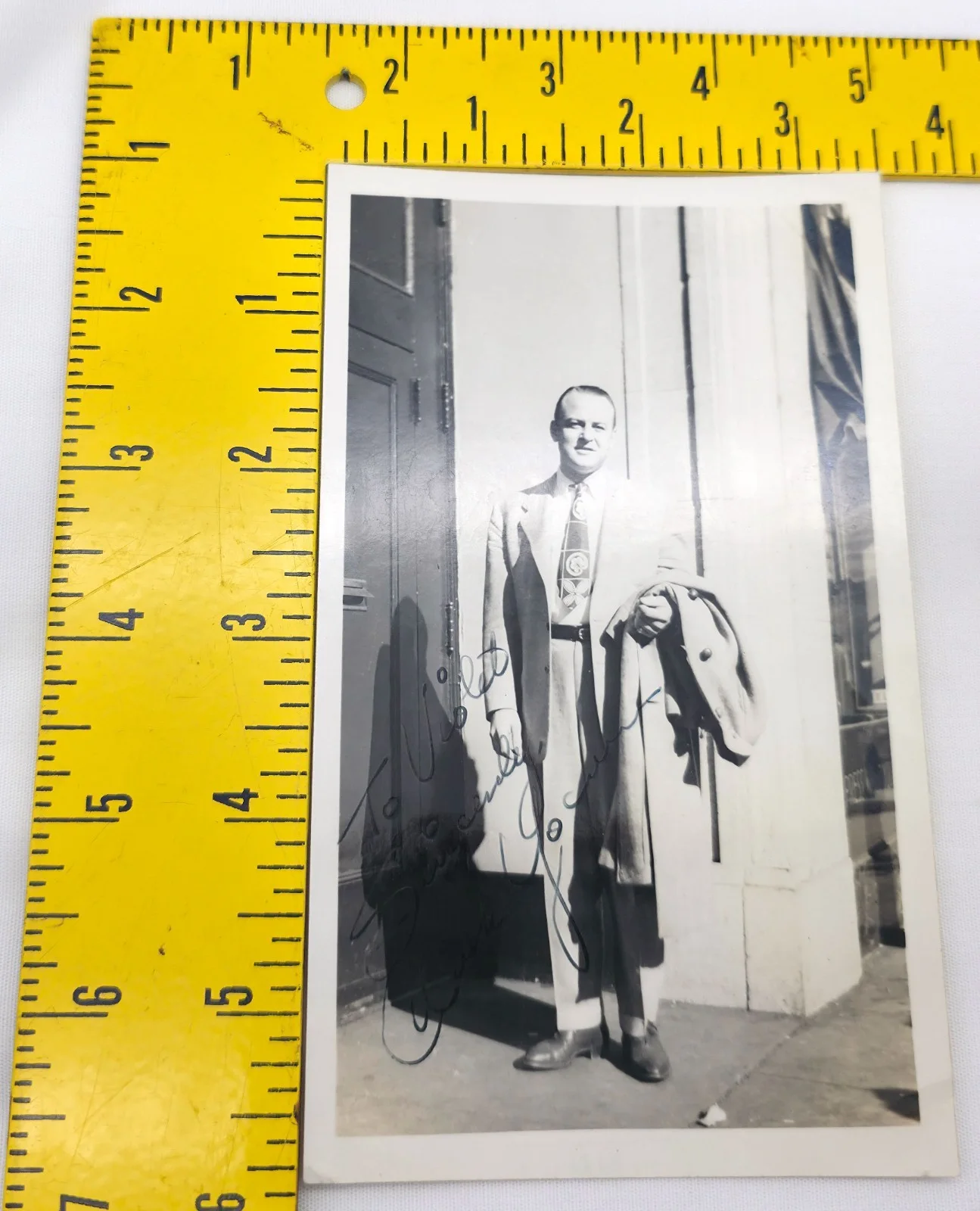 Vintage 1950s B&W Hand Signed Candid Photo Autograph Clark Yocum The Pied Pipers, изображение 4