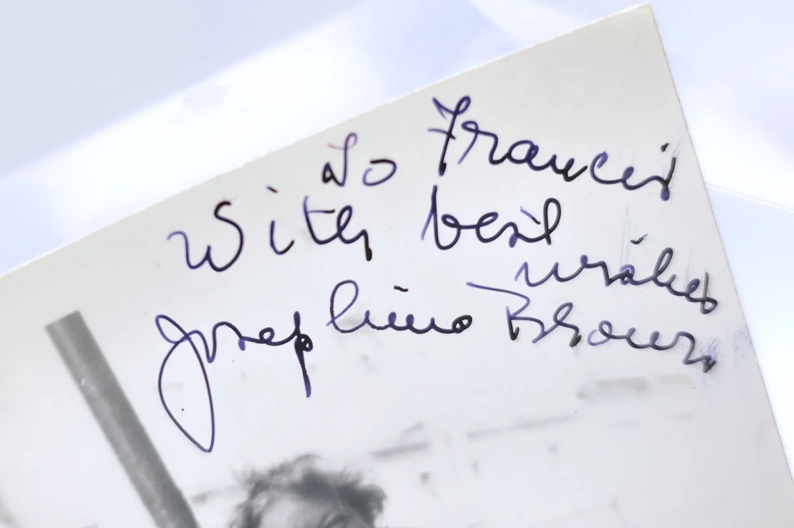 Josephine Brown — Vintage 1950s B&W Hand Signed Candid Photo Autograph Josephine Brown, изображение 2