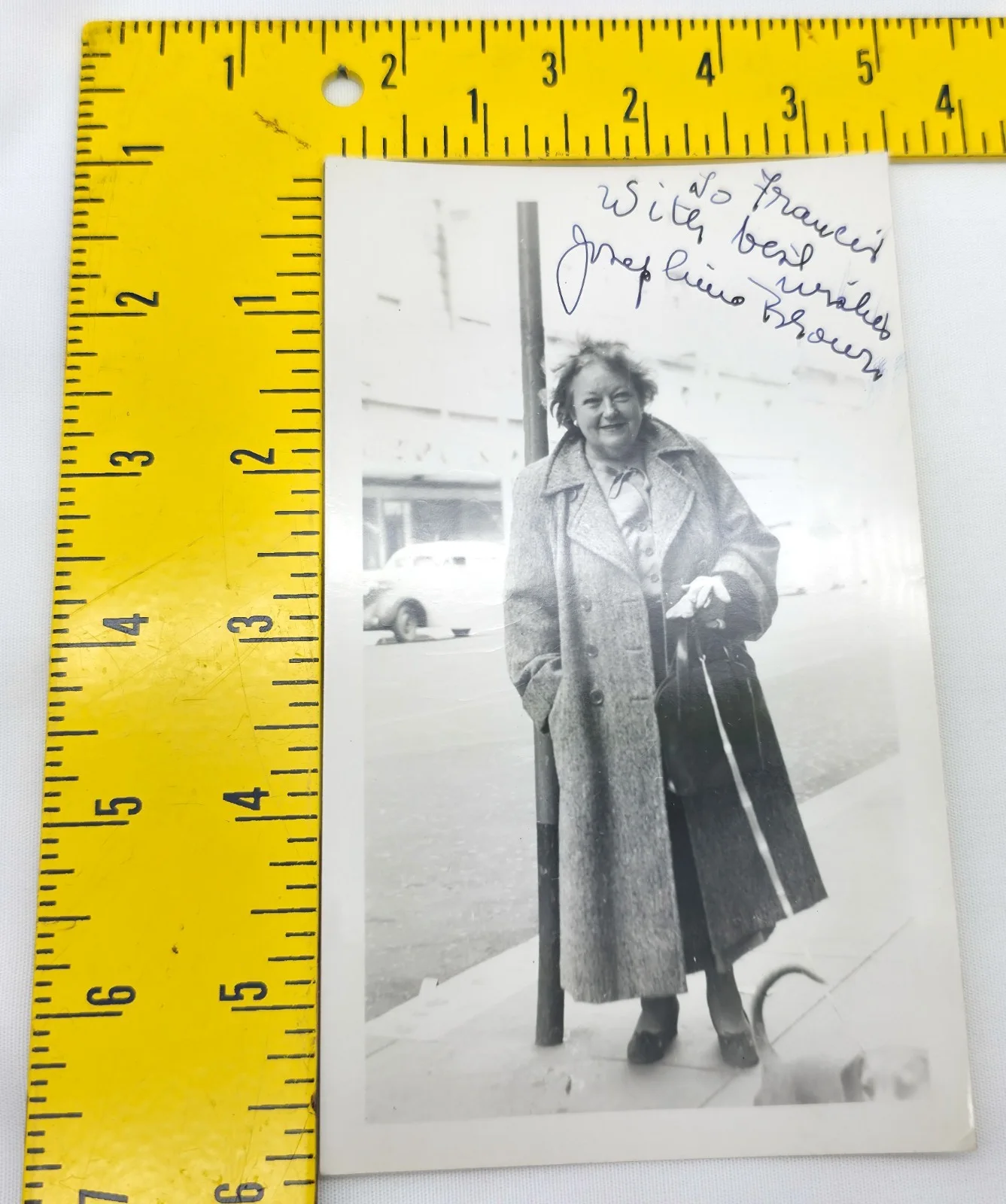 Josephine Brown — Vintage 1950s B&W Hand Signed Candid Photo Autograph Josephine Brown, изображение 4