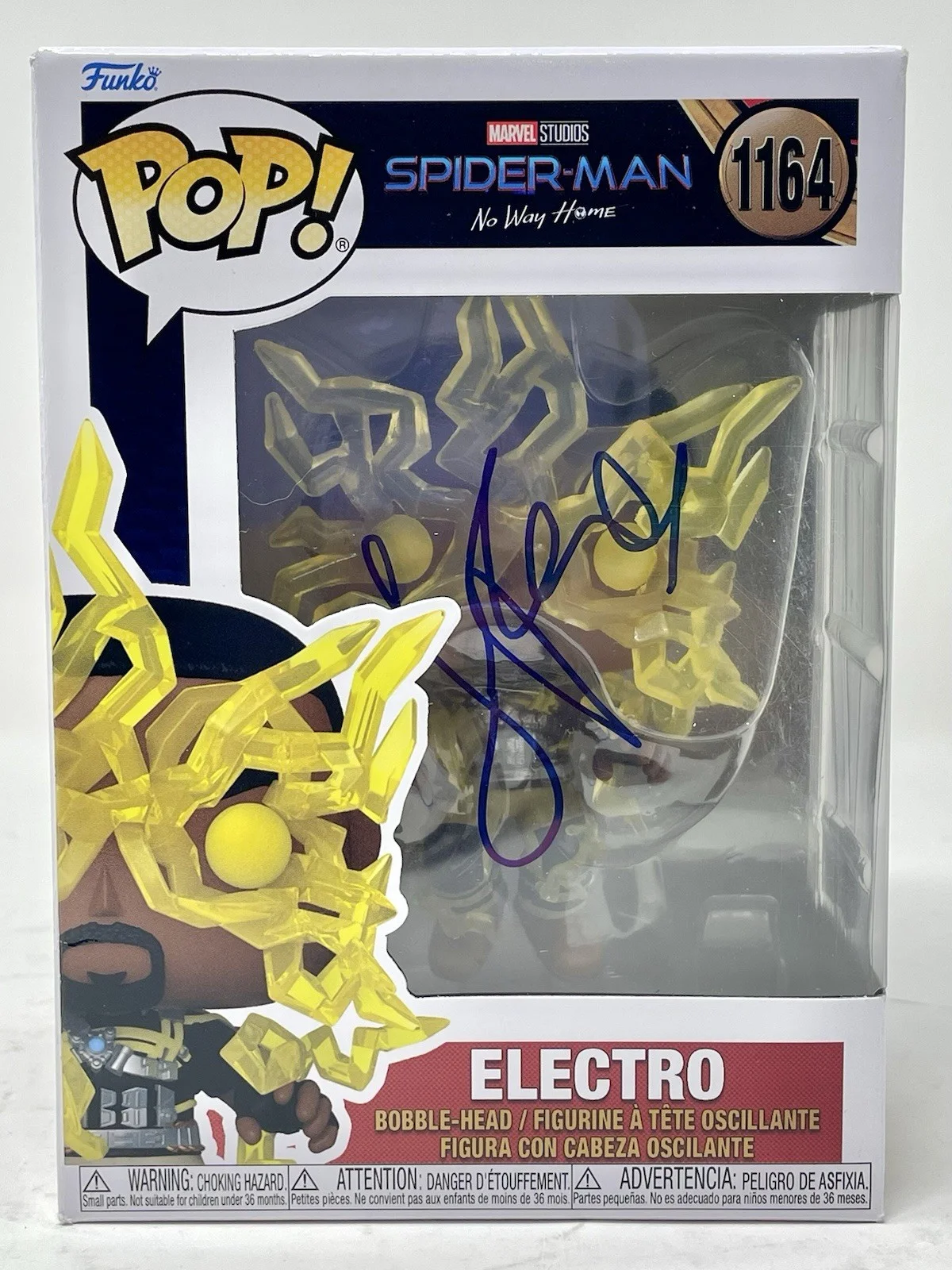 Jamie Foxx — Jamie Foxx Signed Spider-Man Electro Funko Pop 1164 Marvel Autograph Beckett COA, image 2