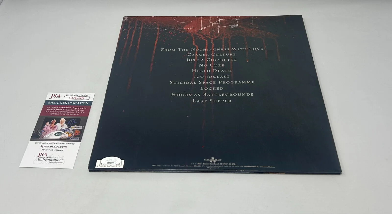 Decapitated signed Cancer Culture Album JSA COA, изображение 2