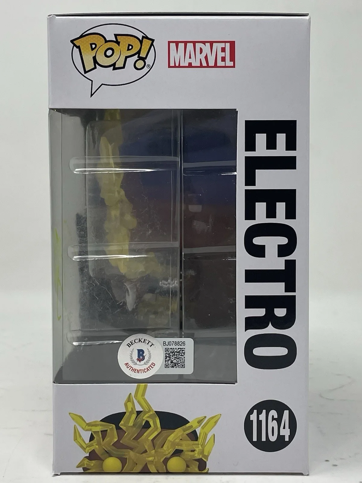 Jamie Foxx — Jamie Foxx Signed Spider-Man Electro Funko Pop 1164 Marvel Autograph Beckett COA, image 3