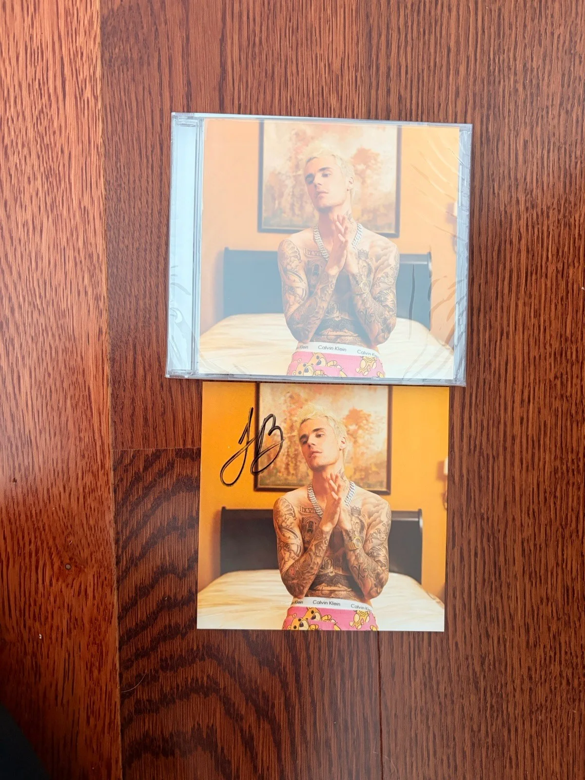 NEW signed By Justin Bieber Yummy CD, image 2