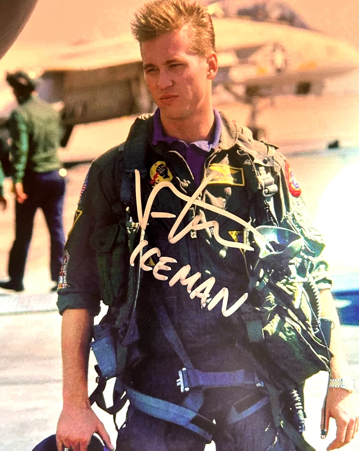Val Kilmer — VAL KILMER Signed TOP GUN: 'ICEMAN' 8x10" Authentic Original Autograph w/COA