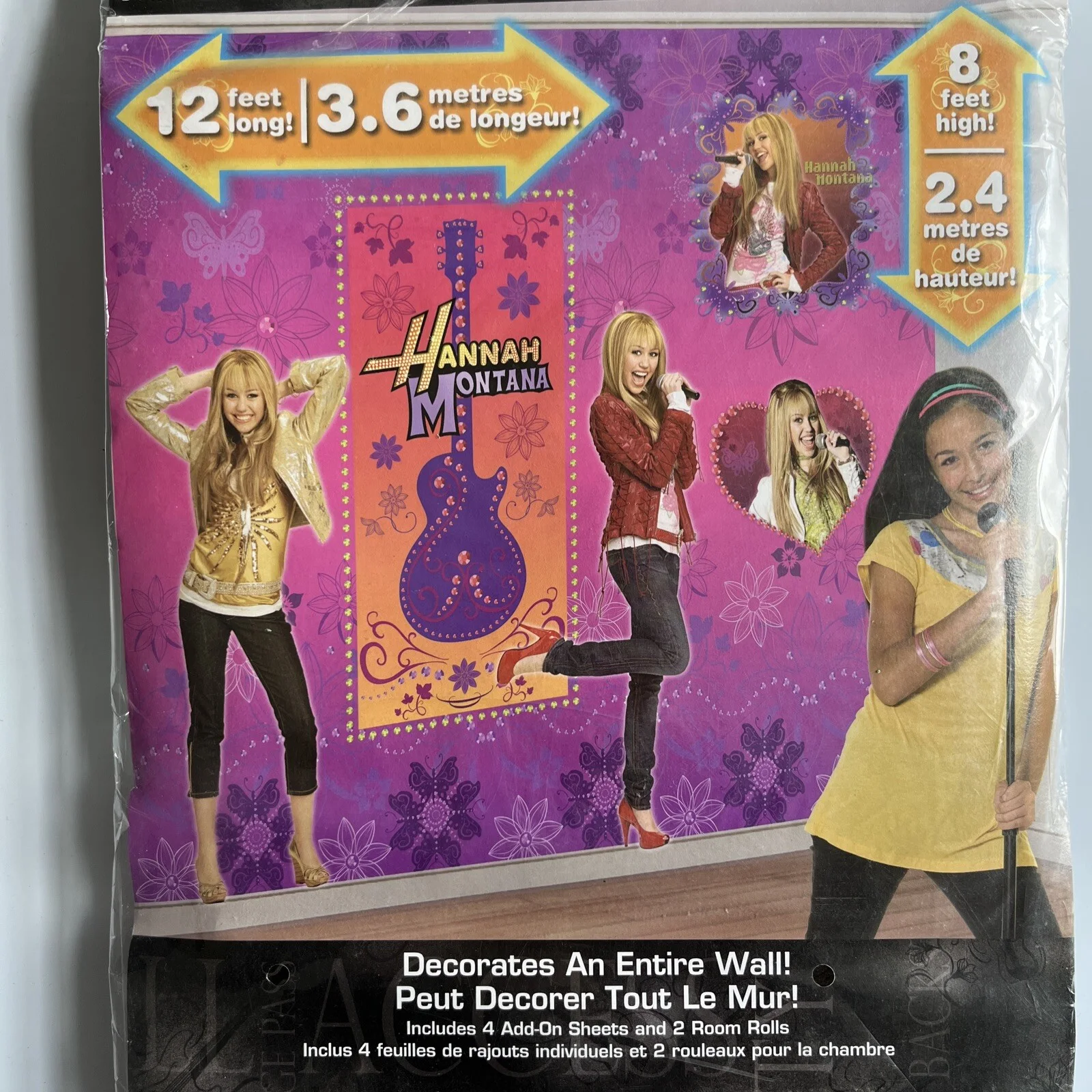 Hannah Montana Disney Giant Decorating Kit, Y2K, Miley Cyrus, New, Sealed, изображение 2
