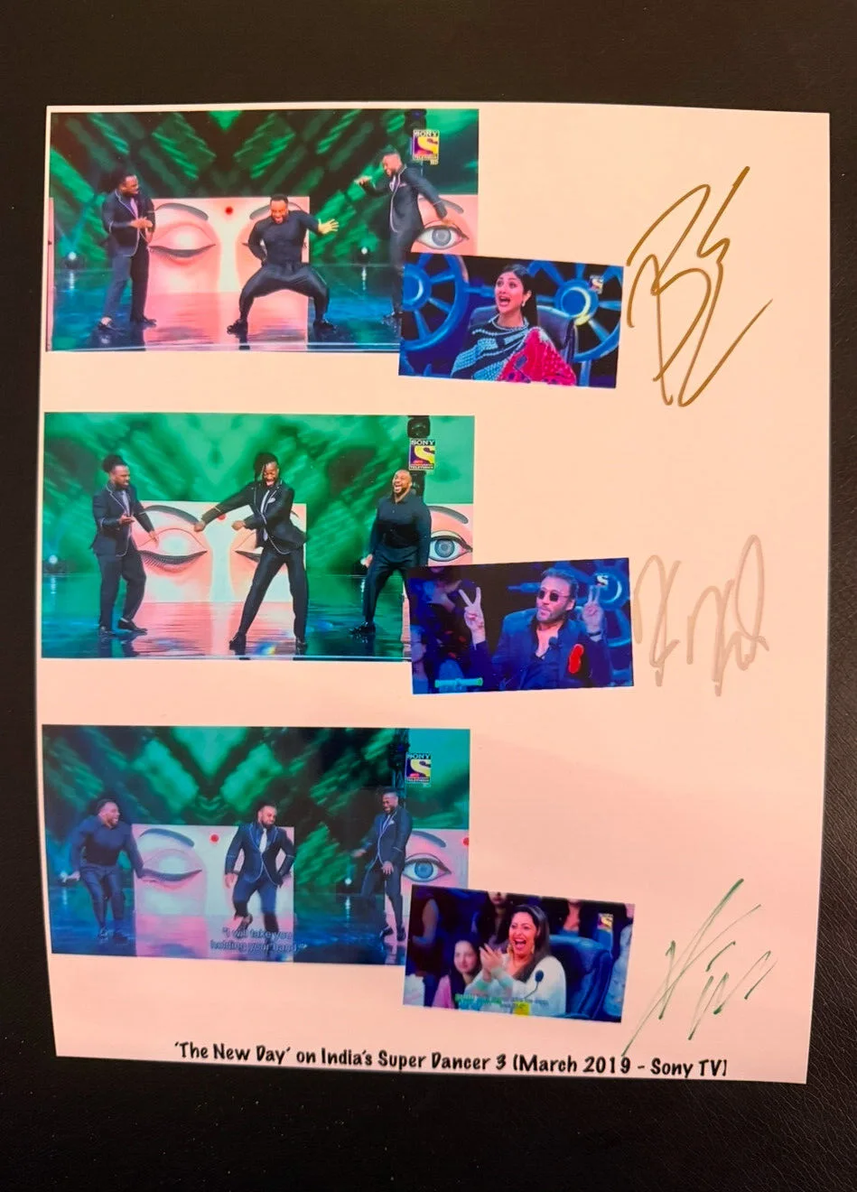 Big E, Kofi Kingston, Xavier Woods — THE NEW DAY BIG E KOFI XAVIER WWE AUTOGRAPH SIGNED PHOTO OF BOLLYWOOD INDIA SHOW, изображение 2