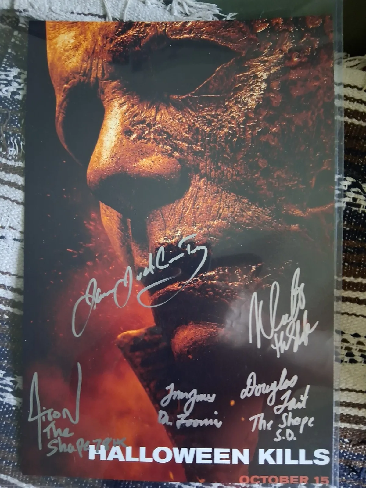 Airon Armstrong, more — "Halloween Kills" 5 time Signed 12x18 Photo - James Jude Courtney, Nicki Castle, изображение 2