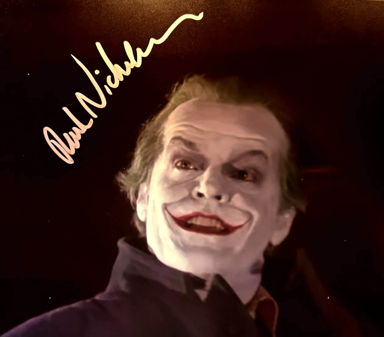 Jack Nicholson — Jack Nicholson (The Joker: BATMAN '89) Signed 8x10" Authentic Autograph w/COA, image 3