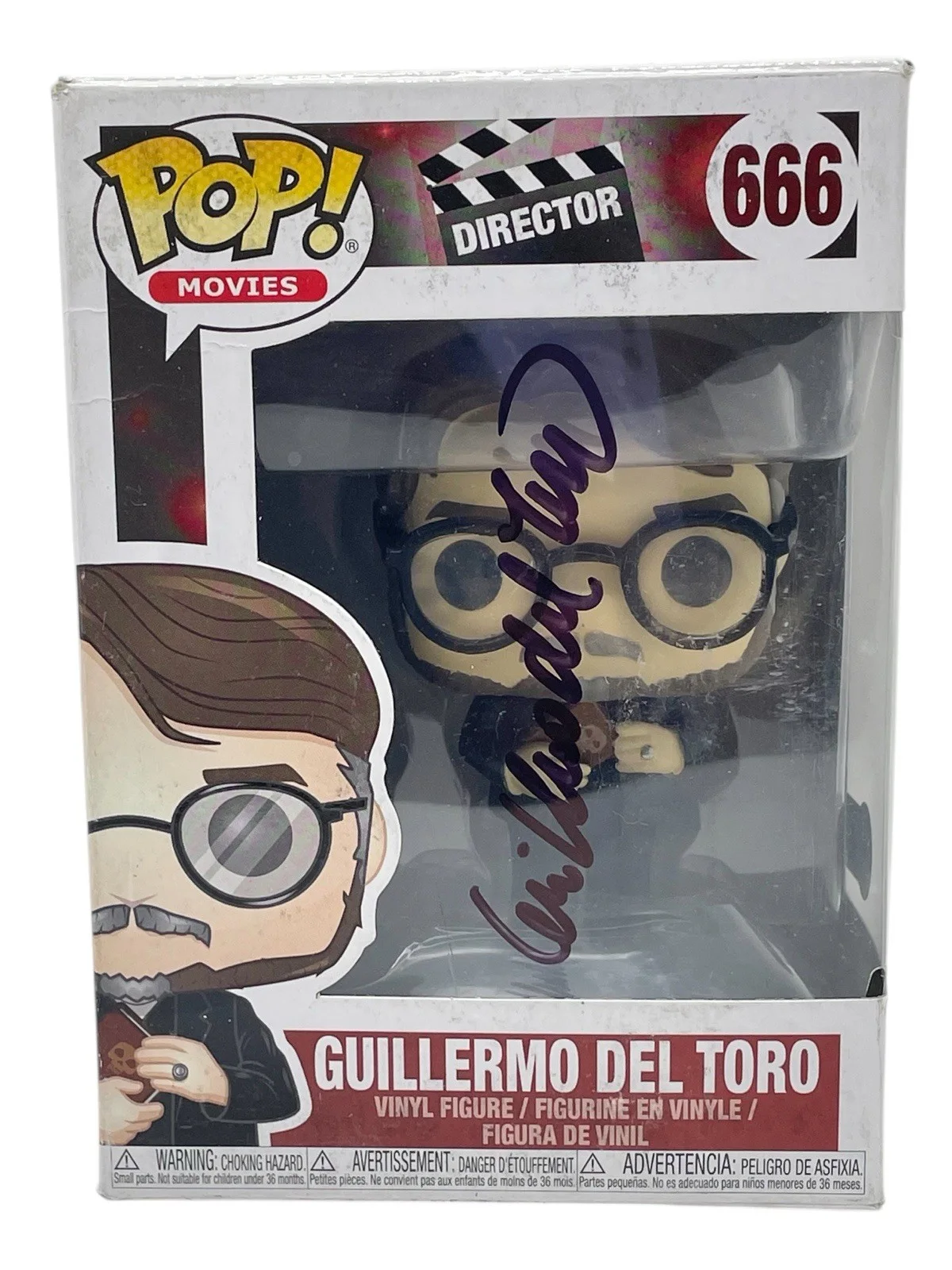 Guillermo Del Toro — Guillermo Del Toro Signed Autographe Director Funko Pop 666 Frankenstein BAS COA, image 4