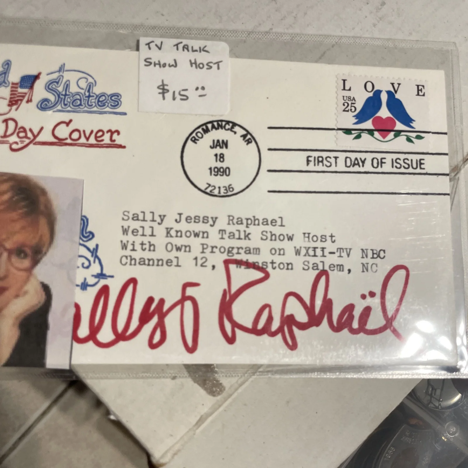 Sally Jess Raphael Signed Autographed First Day Issue, image 2