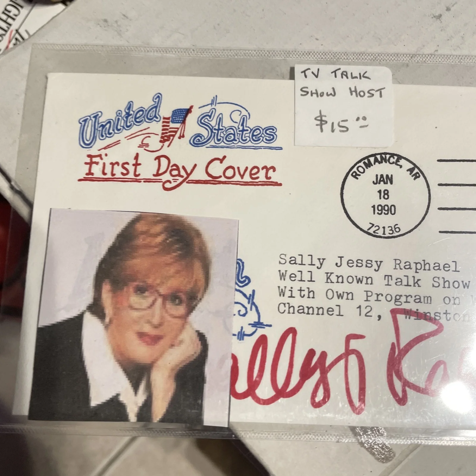 Sally Jess Raphael Signed Autographed First Day Issue, image 3