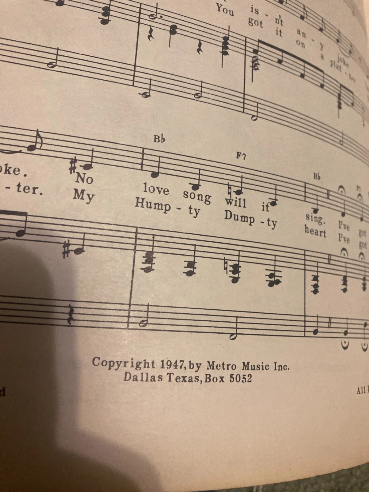 HANK THOMPSON Folio of Favorite Recorded Hits. Songbook 1947 Metro-Music Inc., изображение 5